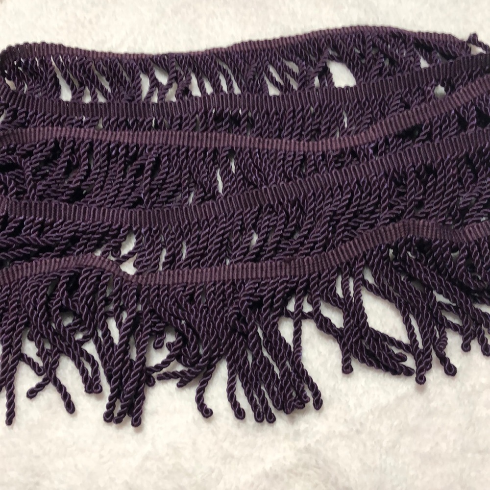 3 YARDS  5” WIDE DEEP PLUM TRIM  NWOT